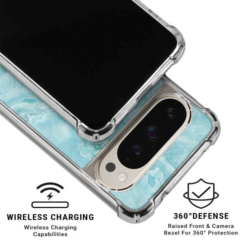 Crystal Turquoise Pixel 9/9 Pro Clear Case